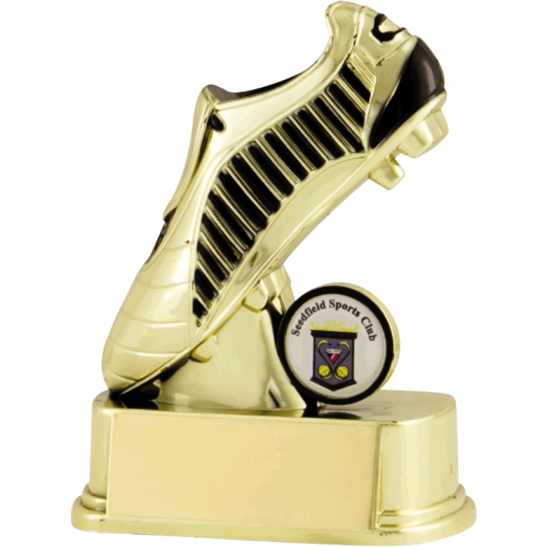 Heavy Football Award in Gold Black for 1" Centre 3 sizes