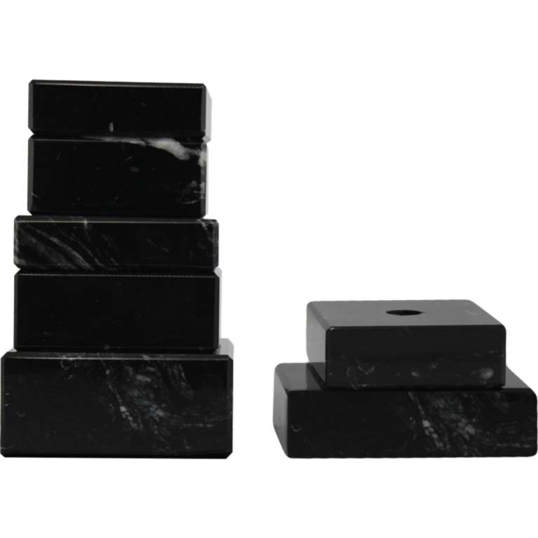 Marble Bases in Natural Black