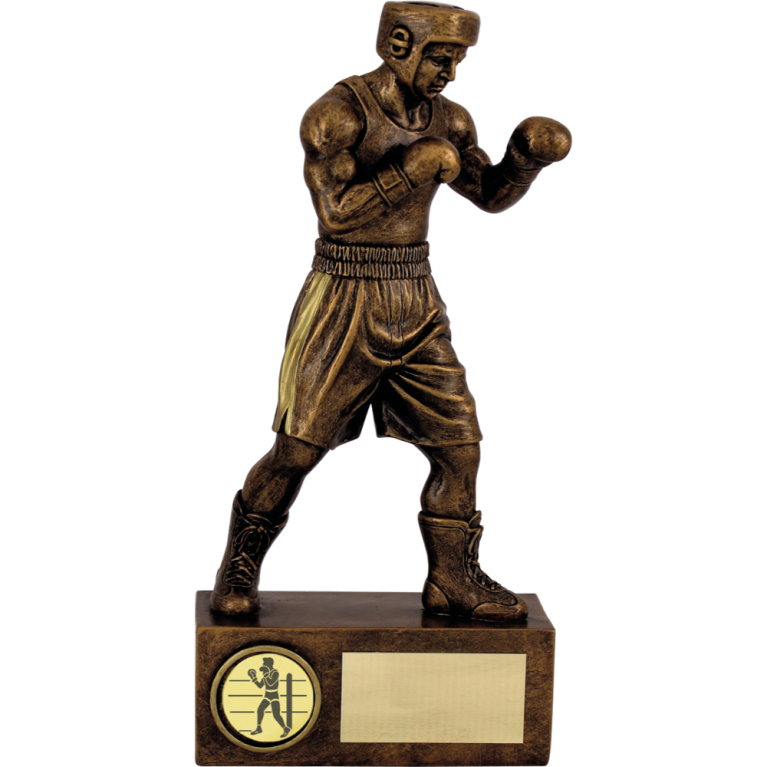 Boxing Figurine in Antique Gold 2 sizes