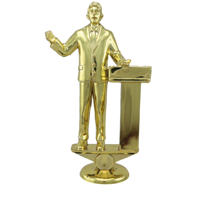 Public Speaker in Bright Gold