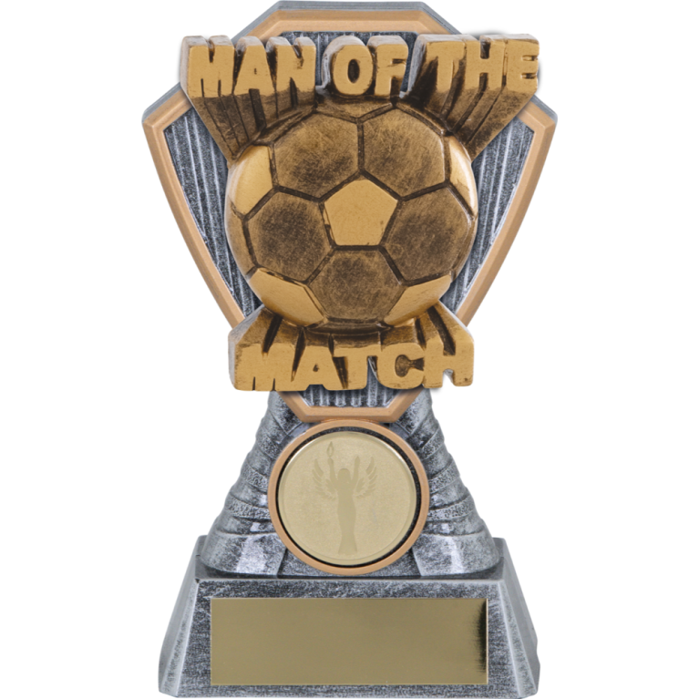 Heavy Composite Award with Generic Man Of The Match Football Insert in 4 sizes