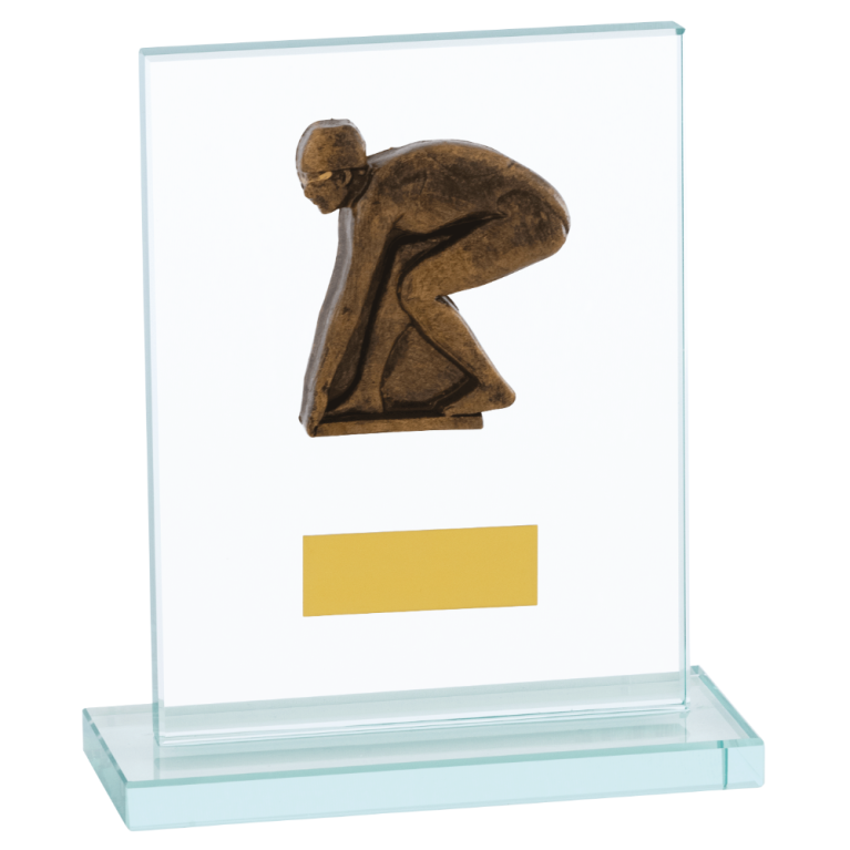 Glass Plaque  Female Swimming Award 1 size