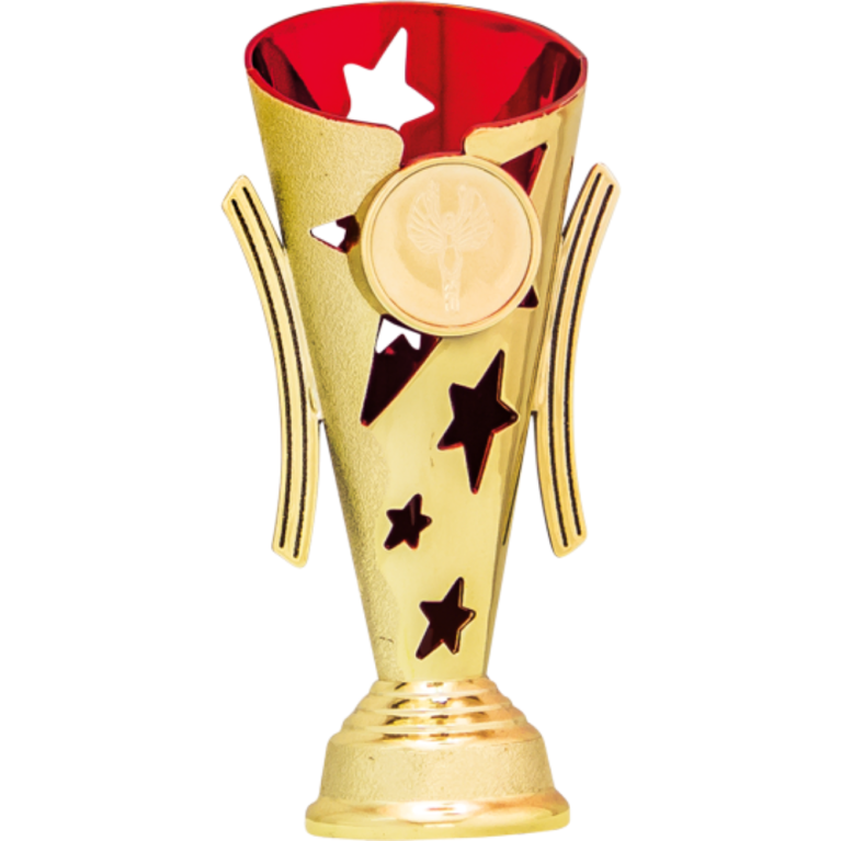 Bright Gold Cup/Riser with Red Trim and 1" Centre 2 sizes