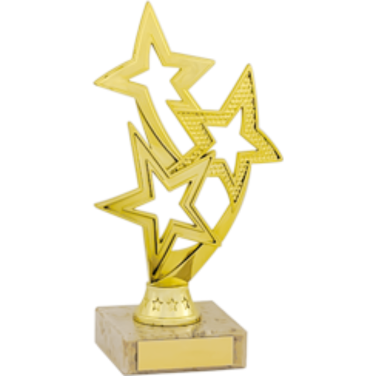 All Activity with Star Top in Bright Gold Marble Base in 2 sizes