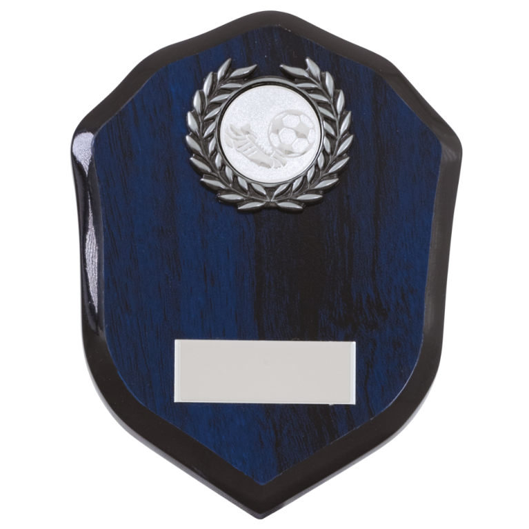 All Activity Blue Wood Effect Shield with 1" Centre 3 sizes