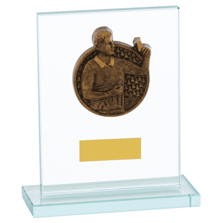 Club Award-Football-Glass Plaque Referee