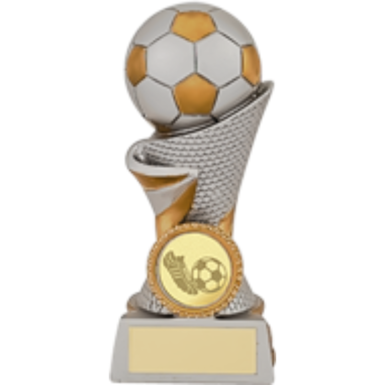 Premier Football Award in Silver Gold for 1" Centre in 5 sizes