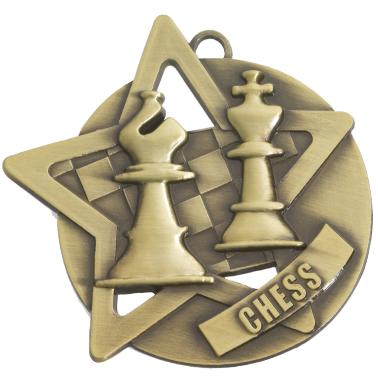 60MM CHESS STAR MEDAL