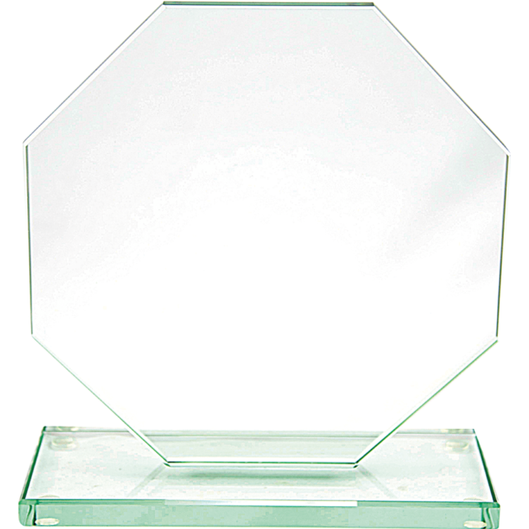 All Activity Prestige Glass Plaque and Base For Engraving or Printing 4 sizes