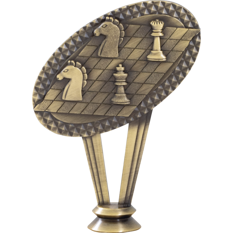 Chess Metal Top in Antique Gold