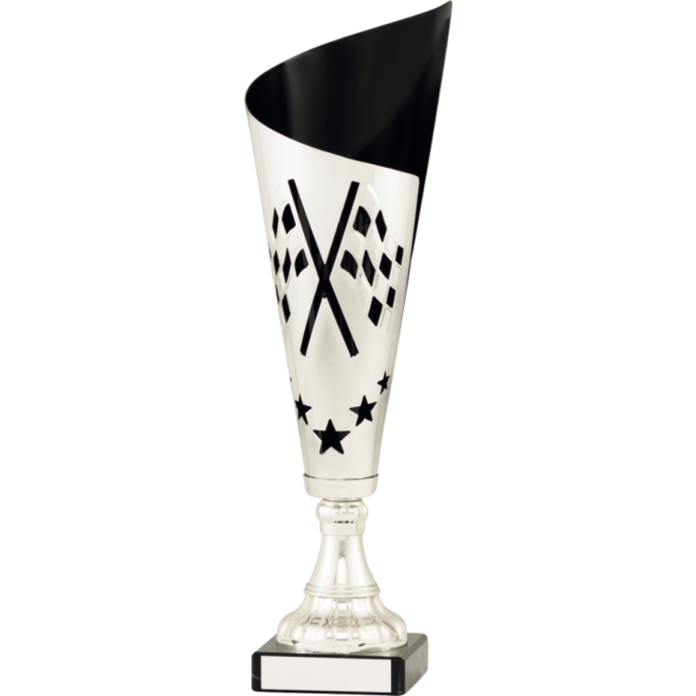 Prestige Motor sport Award in Bright Silver with Black Contrast in 6 sizes