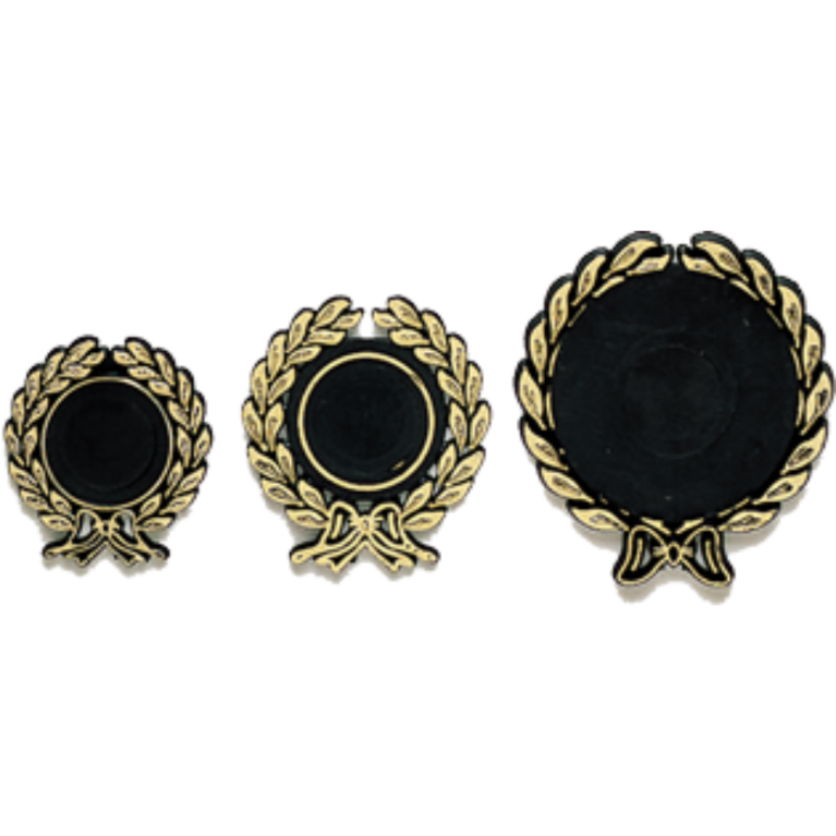 Black/Gold Trim for 1" or 2" (TR9G) Centres 3 sizes