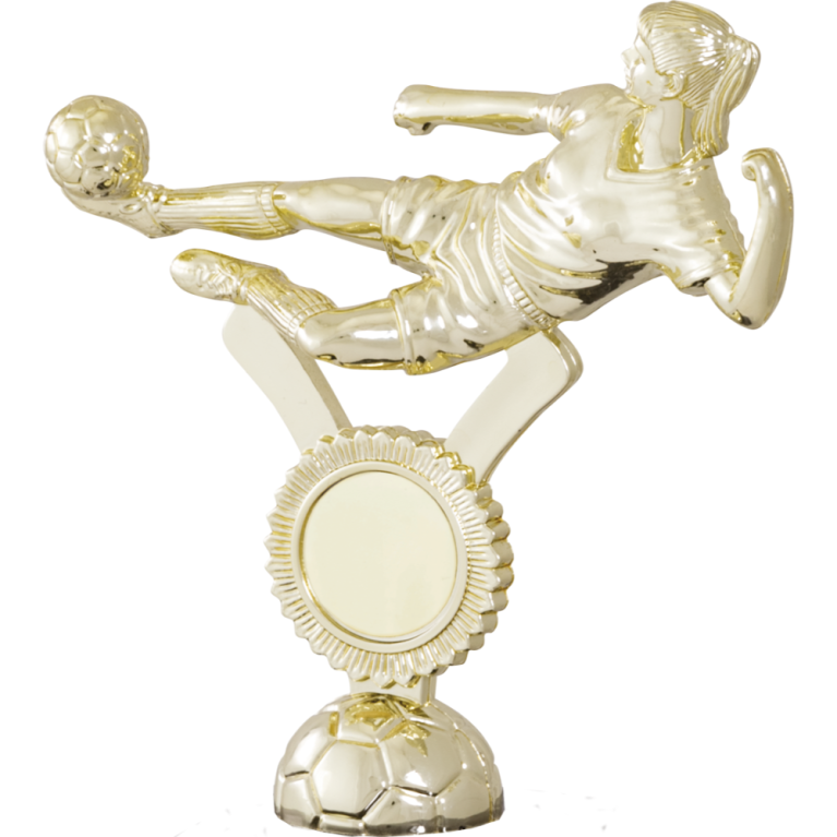 Football Female in Bright Gold 1" Centre