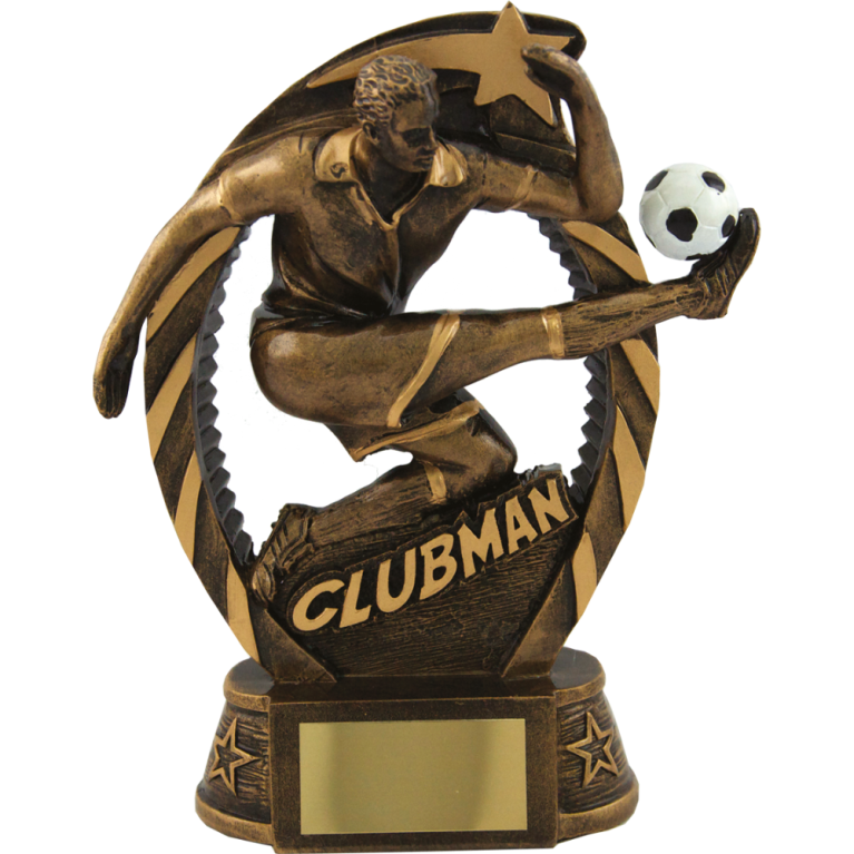 Clubman of the Year Figurine Antique Gold /Gold