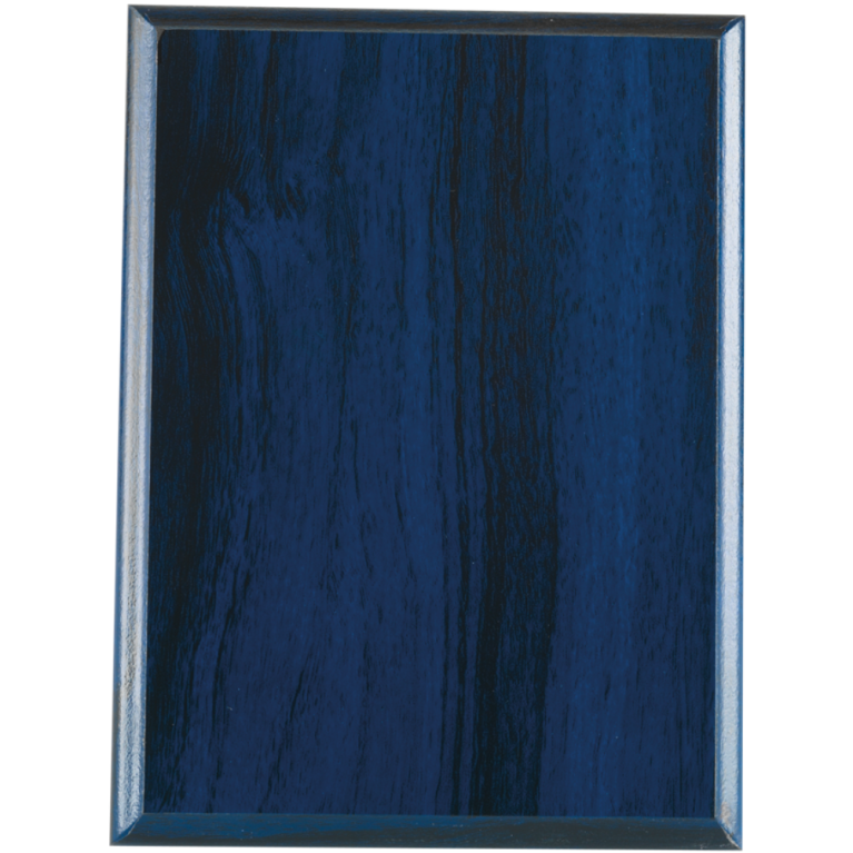 Wooden Plaque with Strut in Blue Wood Effect Finish 2 sizes