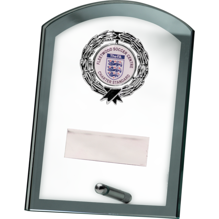 All Activity Glass Plaque with screw base 1" Centre For Engraving or Printing 3 sizes