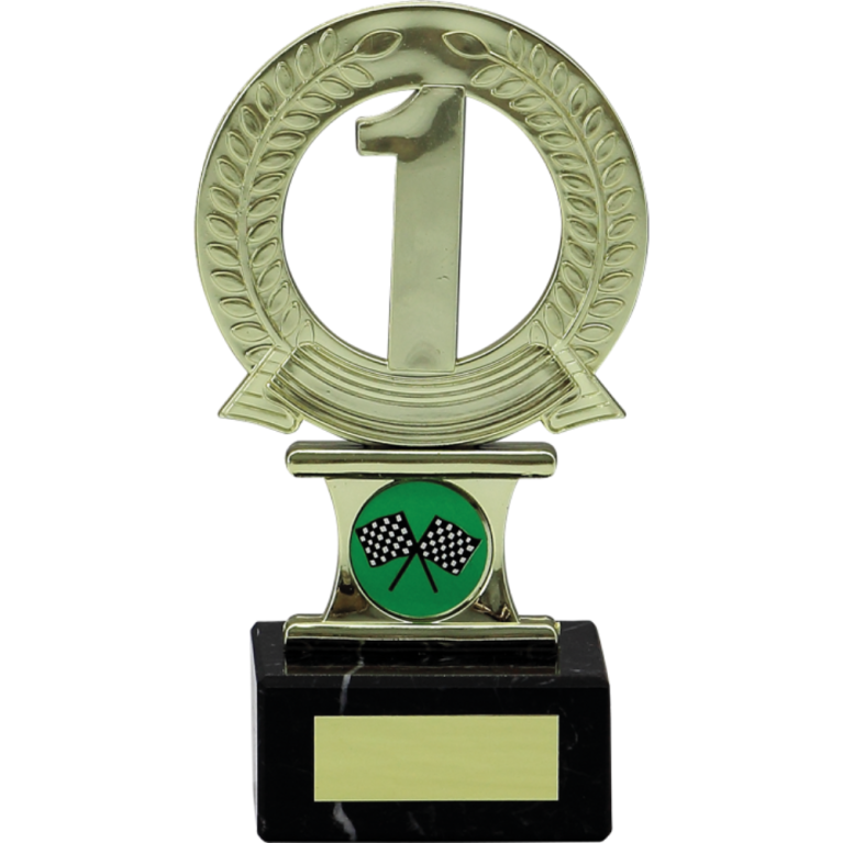 Place Award top on marble base