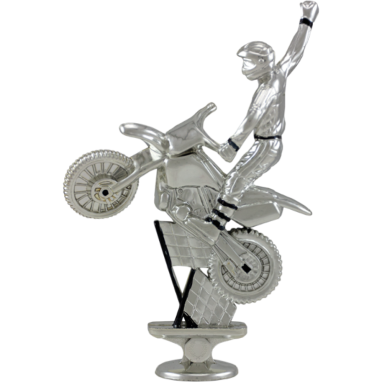 Motorcross Bike in Bright Silver