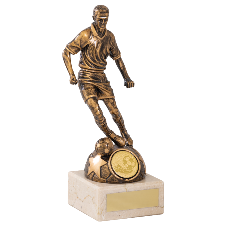 Football Figurine in Antique Gold for 1" centre 3 sizes