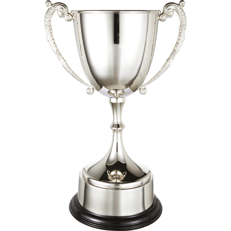 All Activity Silver Plated Cup On Base with Plated Band 5 sizes