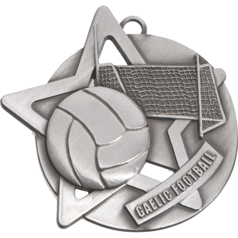 Gaelic Football Medal in Gold Finish 60mm