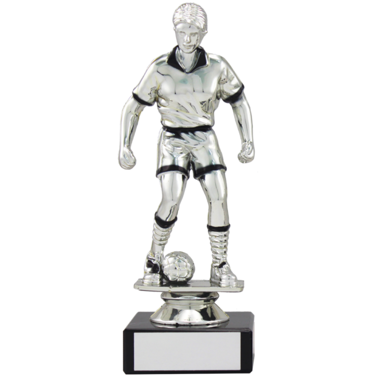 Bright Silver and Black Figurine on Marble base