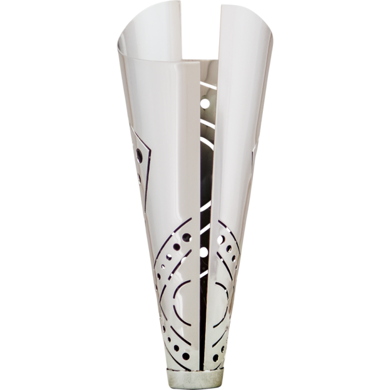 Bright Silver Metal Cup/Riser with Laser Cut Design 3 sizes