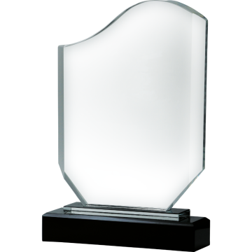 All Activity 20mm Prestige Glass Plaque with Black Glass Base For Engraving or Printing 2 sizes