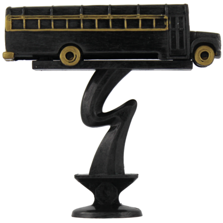 SC1hool Bus in Bright Gold or Antique Silver