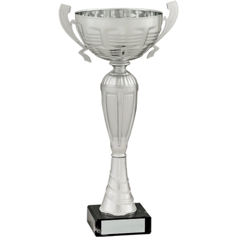 All Activity with Bright Silver Cup and Stem Marble Base in 10 sizes