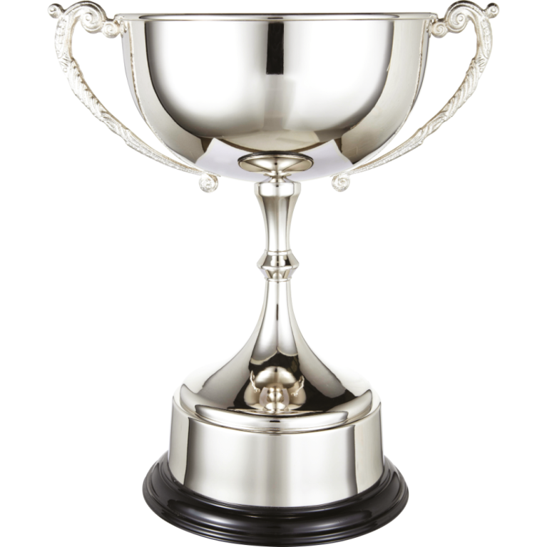 All Activity Silver Plated Cup On Base with Plated Band 5 sizes