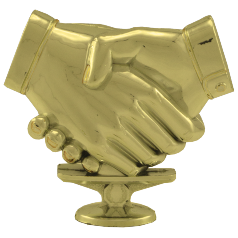 Handshake in Bright Gold 1 size