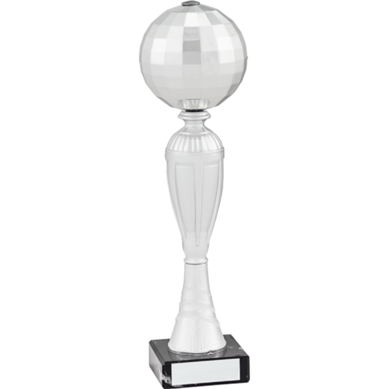 Disco Ball Award in Bright Silver Marble Base in 8 sizes