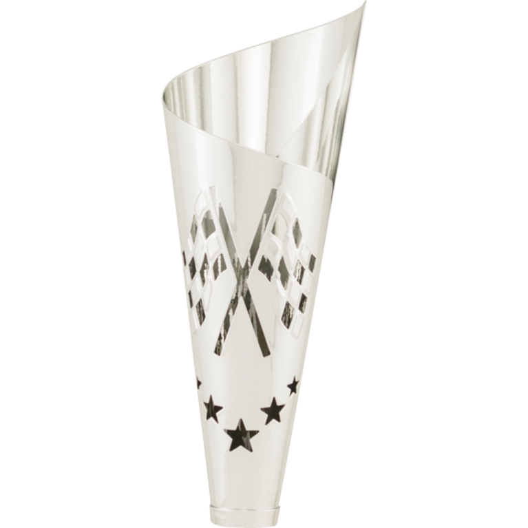 Bright Silver Metal Cup/Riser with Laser Cut Design 2 sizes