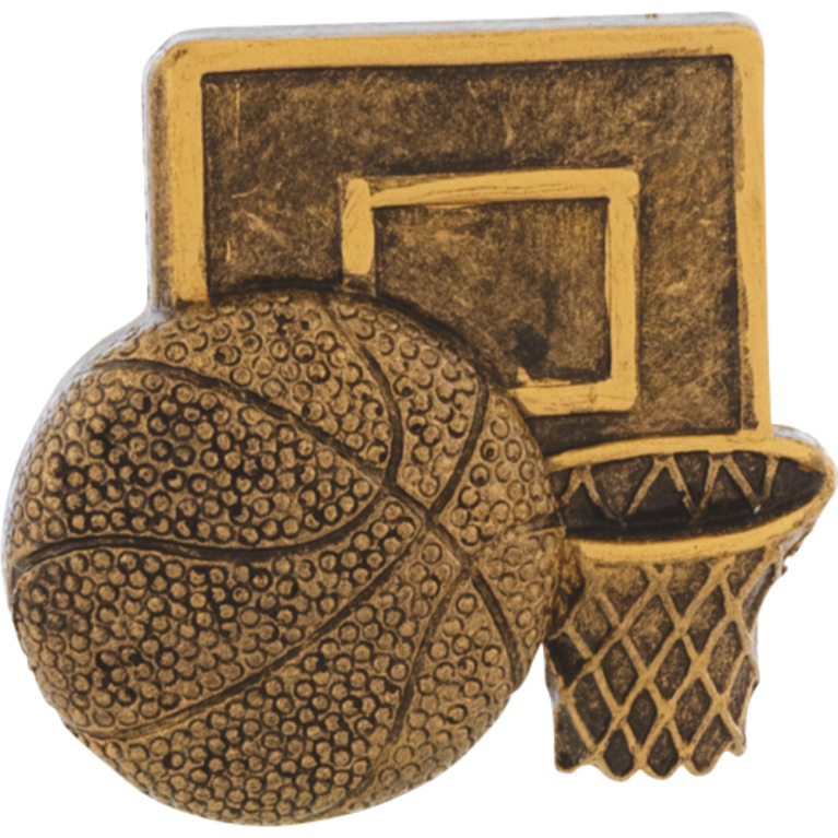 Antique Gold Basketball Trim with Highlights