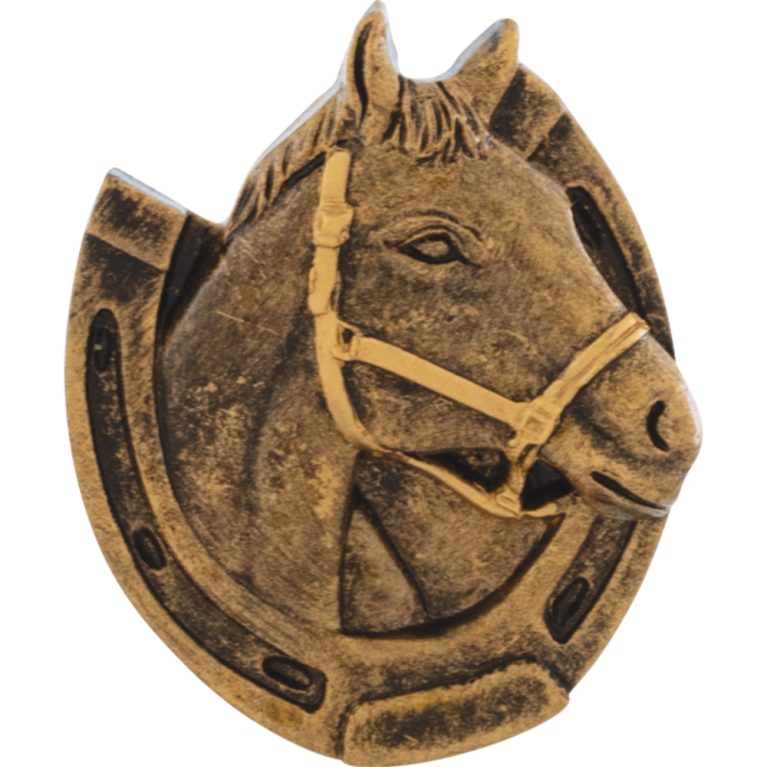 Antique Gold Horse Head Trim with Highlights