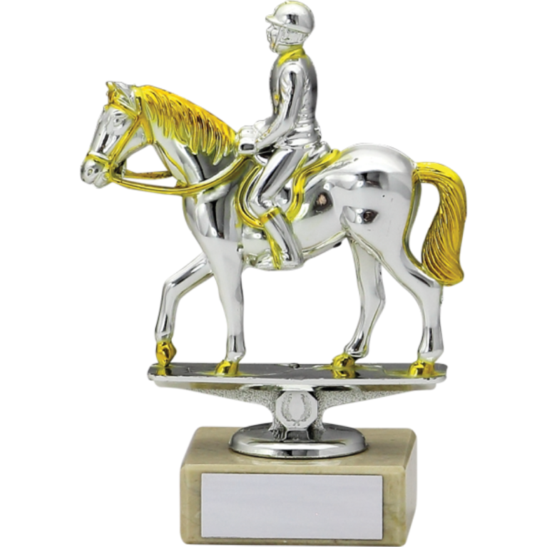 Horse and Rider on column and Marble Base 4 sizes