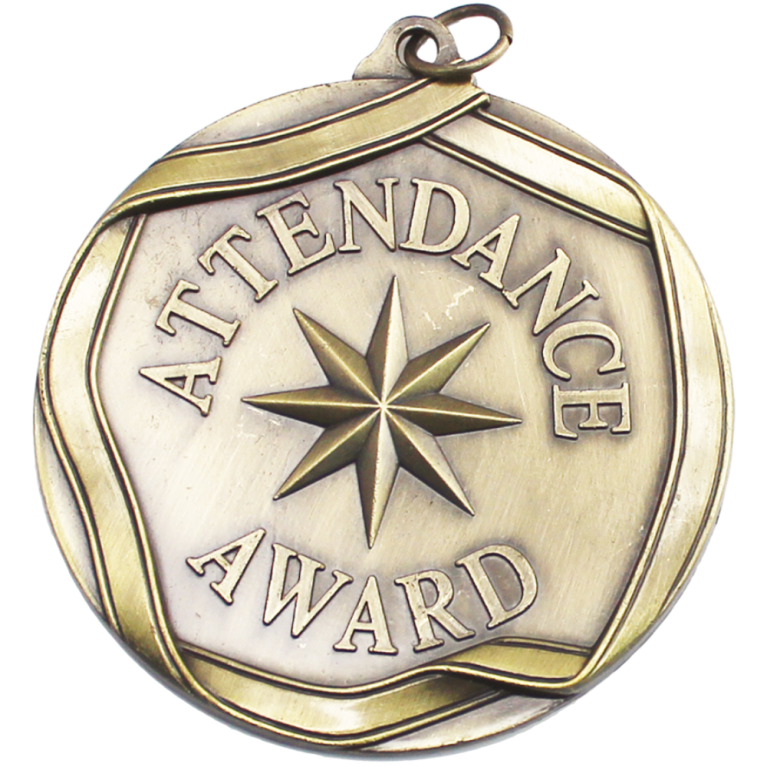 SC1ience Award Medal in Antique Gold Finish 60mm