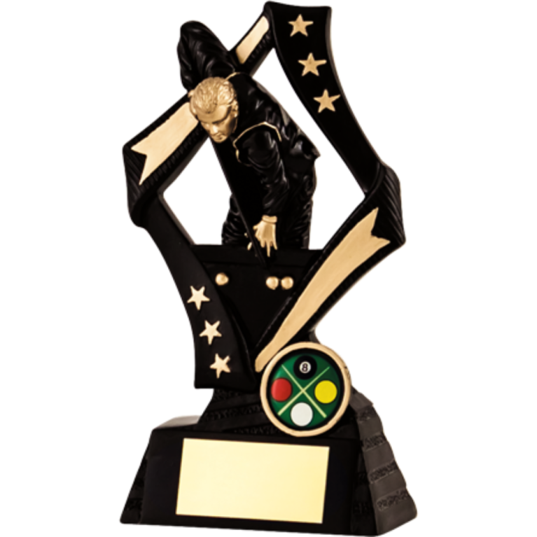 Black and Gold Snooker Pool Award 2 sizes