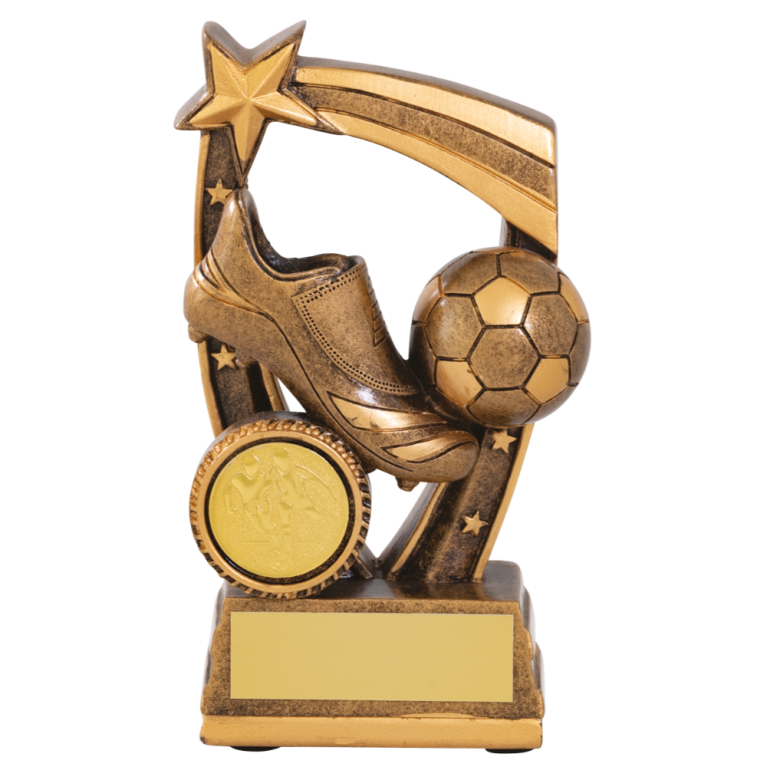 Heavy Football Award in Antique Gold for 1" Centre 3 sizes