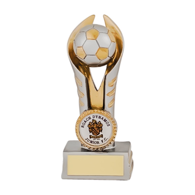 Premier Football Award in Silver Gold for 1" Centre in 1 size.Offers invited for quantities over 200