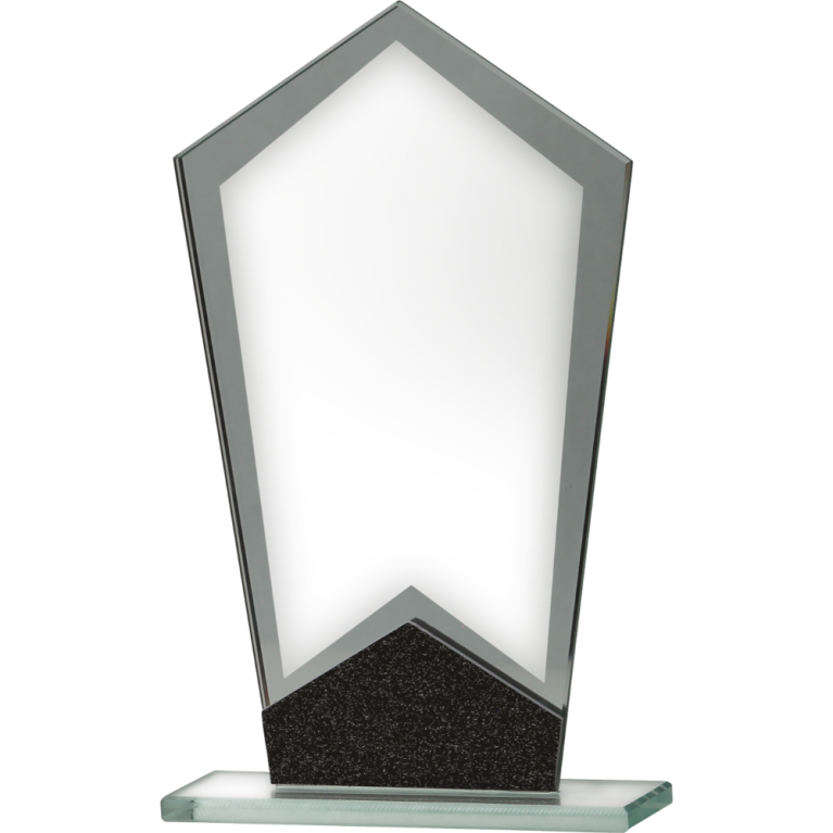 All Activity Prestige Glass Plaque with Black Trim For Engraving or Printing 3 sizes