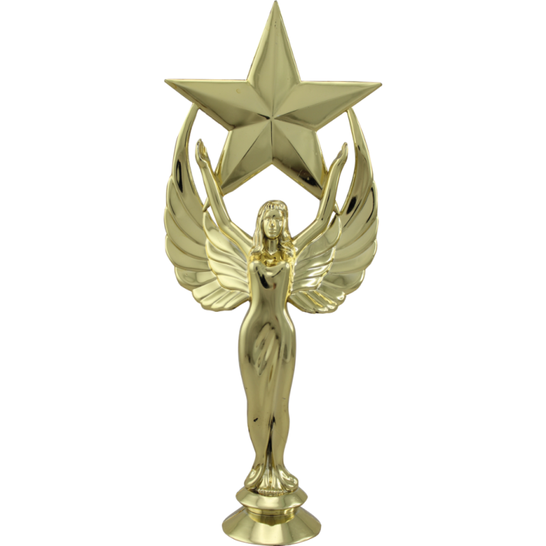 Victory Female with Star in Bright Gold