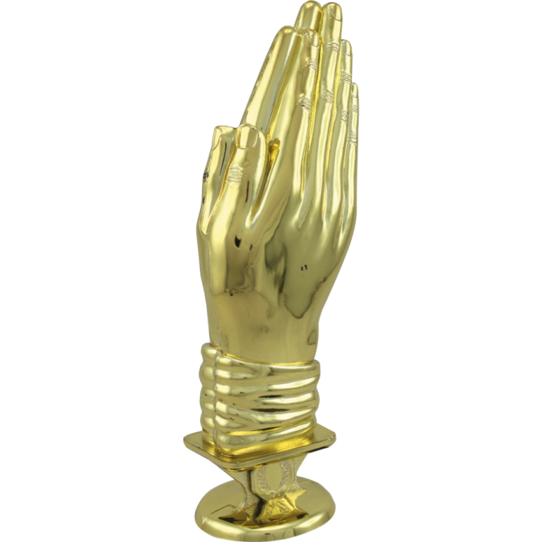 Praying Hands in Bright Gold