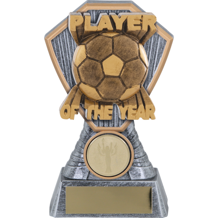 Heavy Composite Award with Generic Player Of The Year Football Insert in 4 sizes