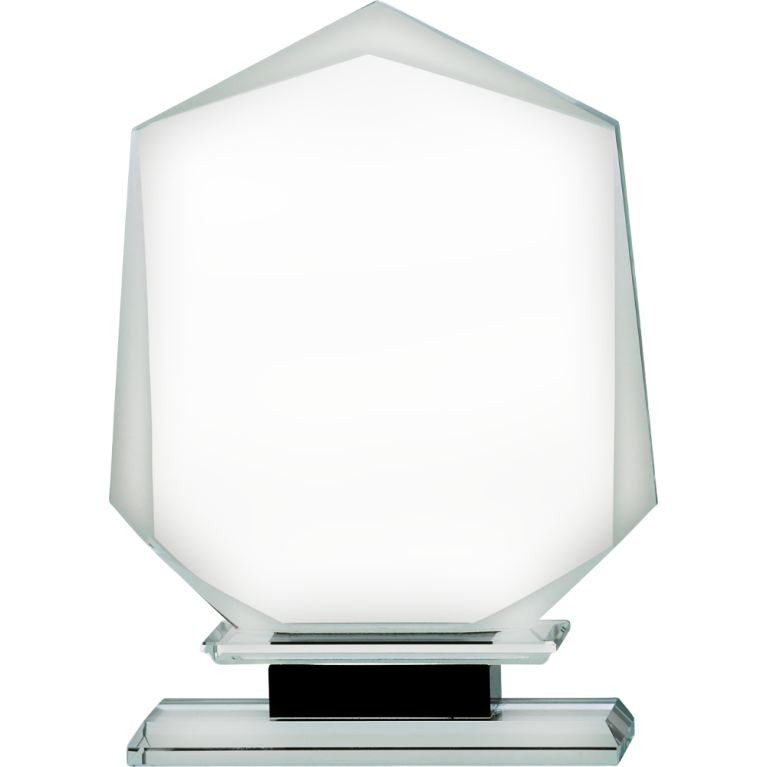 All Activity Prestige Glass Plaque with Back Glass Base For Engraving or Printing 3 sizes