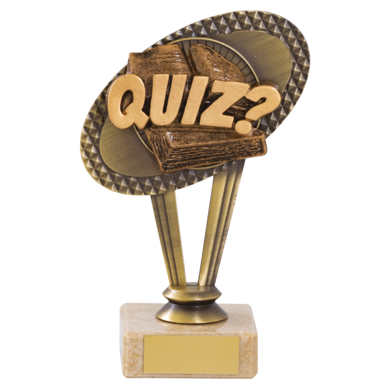 Metal Quiz Top on Marble Column 2 sizes