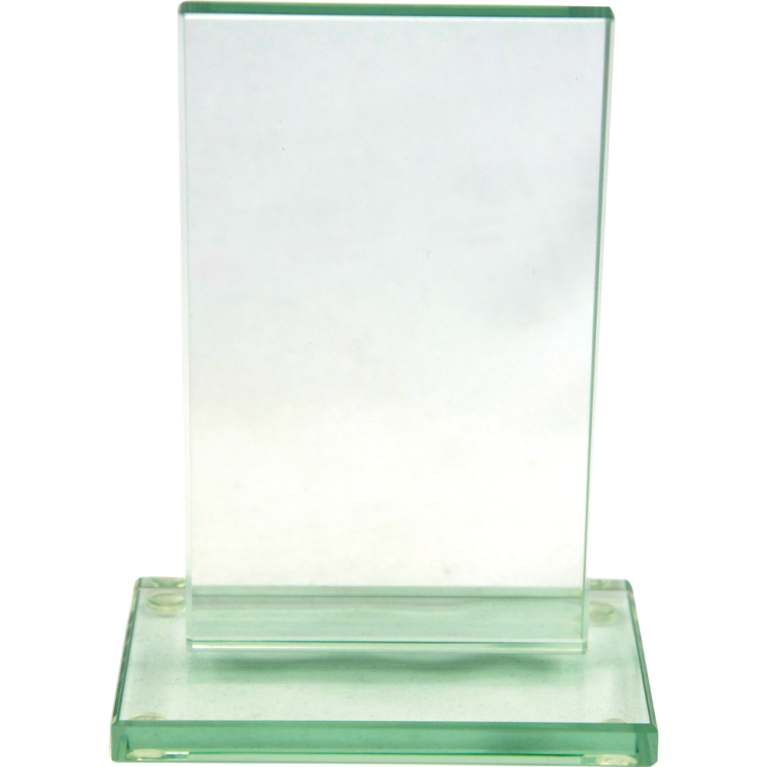 All Activity Prestige Glass Plaque and Base For Engraving or Printing 4 sizes