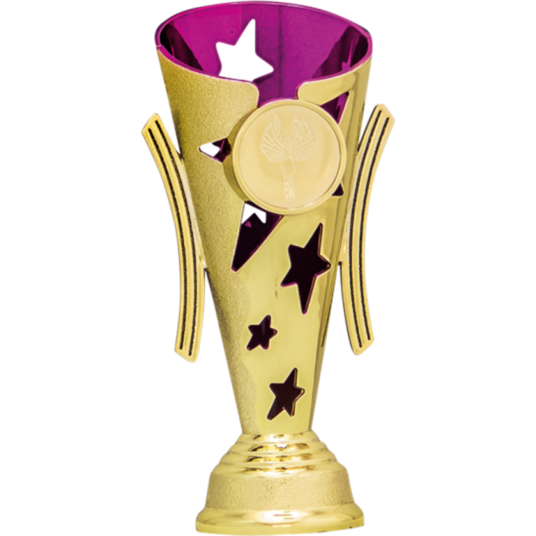 Bright Gold Cup/Riser with Purple Trim and 1" Centre 2 sizes