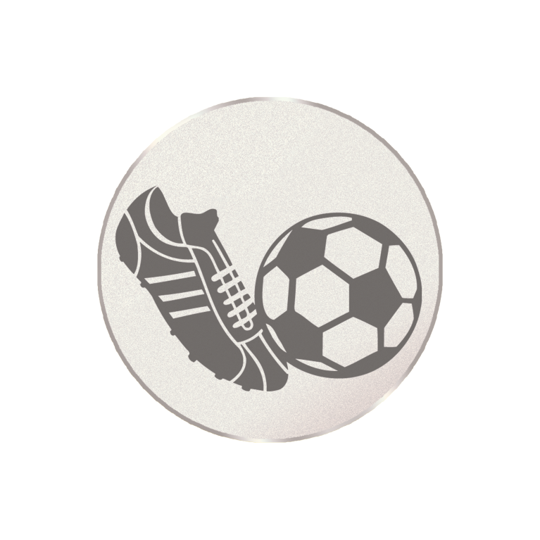 50mm Football  Insert Silver